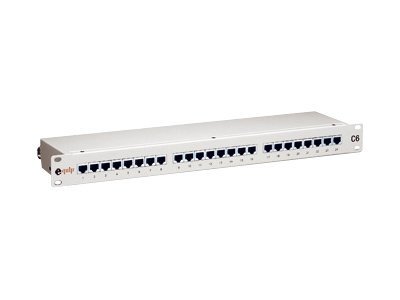 Equip Patch Panel - CAT 6 - STP - RAL 7035 - 1U - 48.3 cm (19")