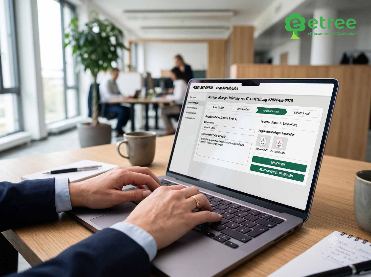 Angebotsabgabe über eine eVergabe-Plattform bzw. ein Bietertool